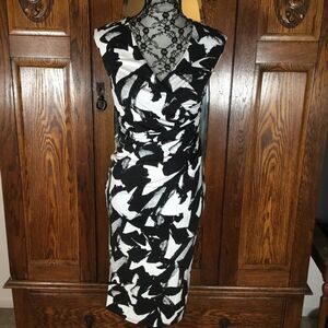 Anthropologie Weston Wear Black & White Sleeveless Abstract Print Dress